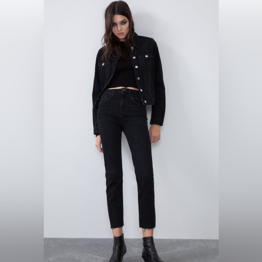 Zara black denim jacket